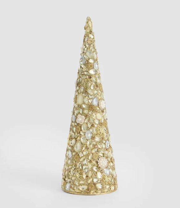 Oro Gem Cone Tree Gold Large