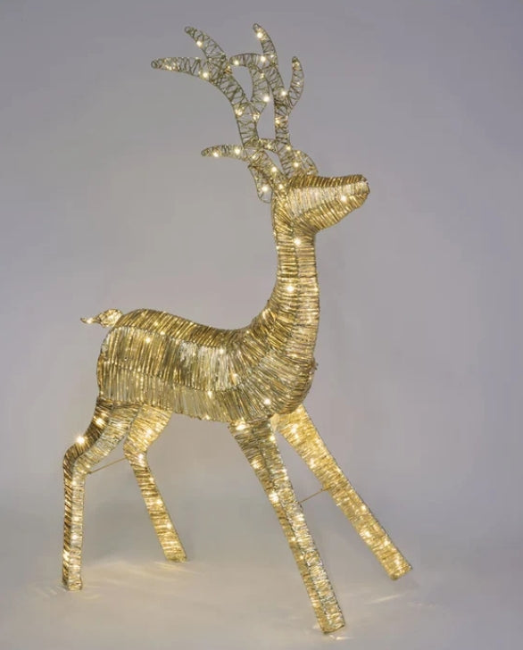 Wrapt Light Up Golden Reindeer Small