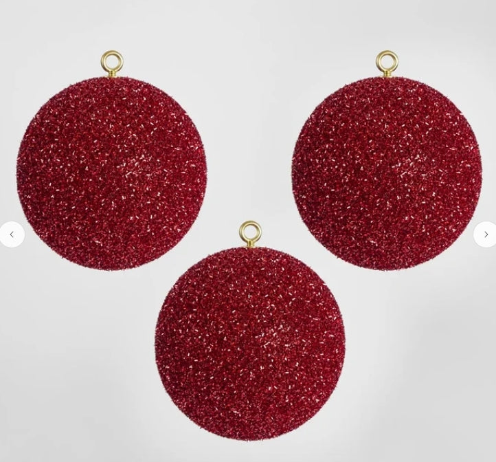 Tinsel Bauble Red