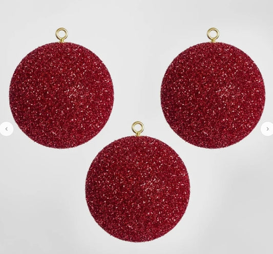 Tinsel Bauble Red