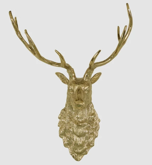 Wall Mounted Deer Head Gold