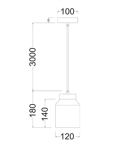Tufo Alabaster Pendant