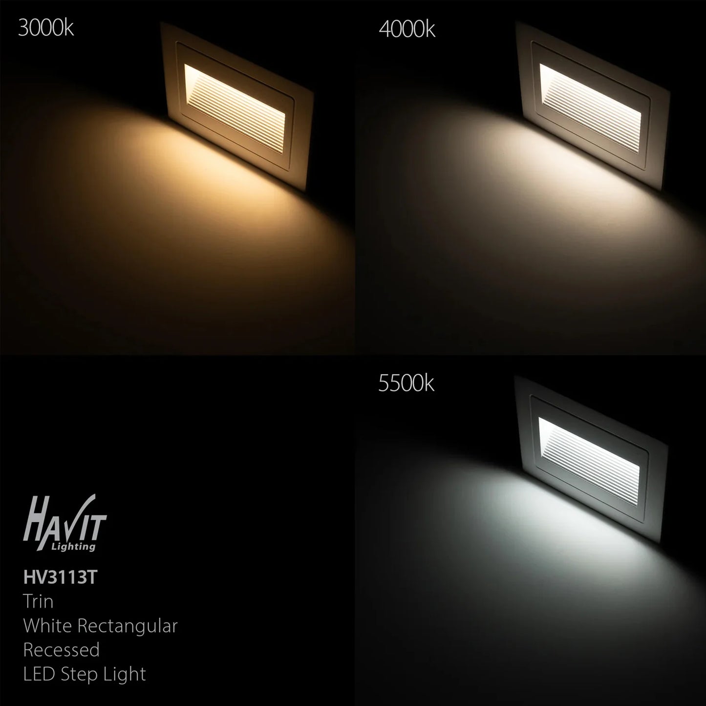 Trin Recessed LED Step Light Rectangular 5w