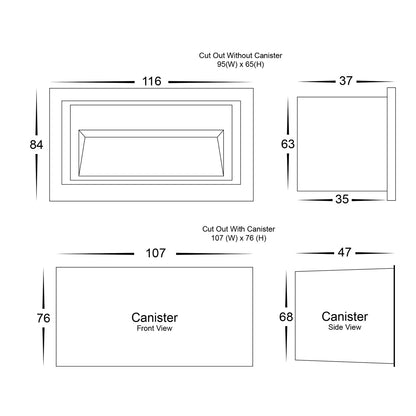 Trin Recessed LED Step Light Rectangular 5w