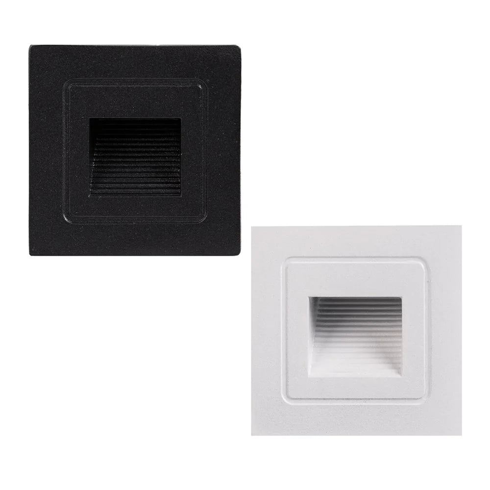 Trin 12v Recessed LED Step Light Square 1w