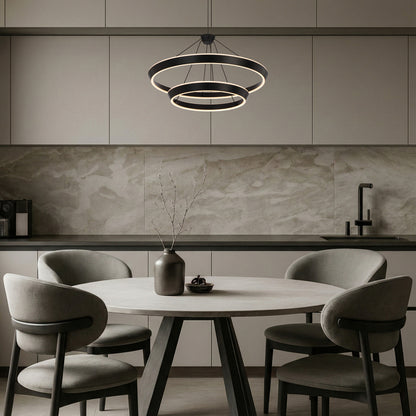 Vantel 2 Tier Pendant Black