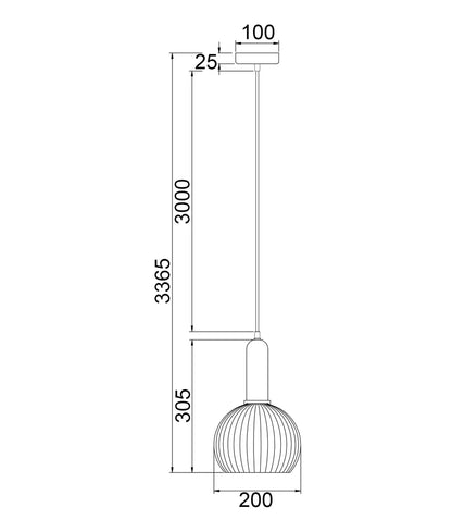 Vintaj1 Glass Pendant
