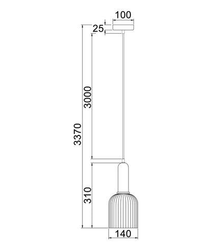 Vintaj7 Glass Pendant