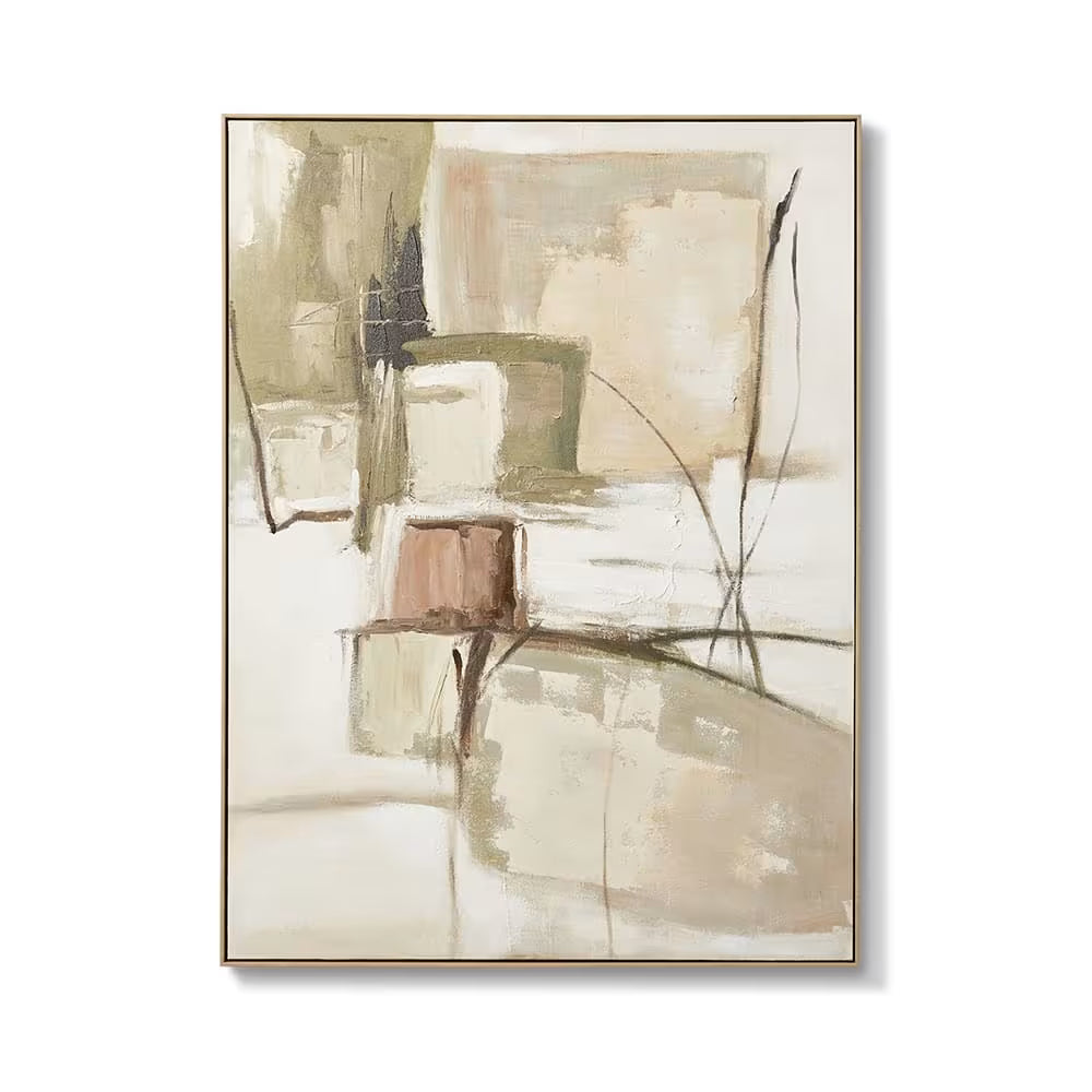 Hiro Hand Painted Wall Art Green