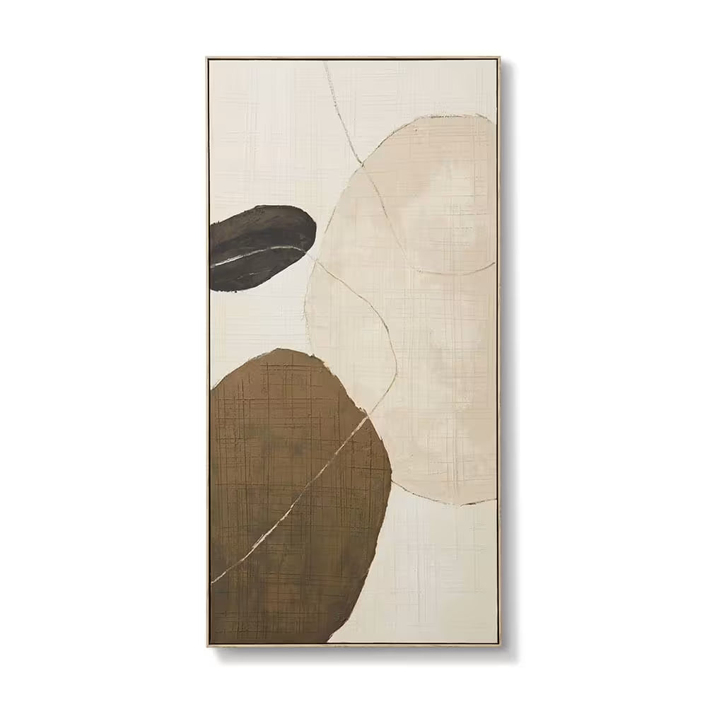 Manabu II Hand Painted Wall Art Brown