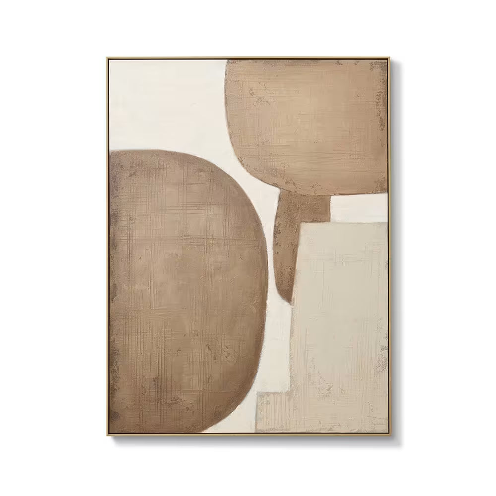 Taiyo II Hand Painted Wall Art Brown