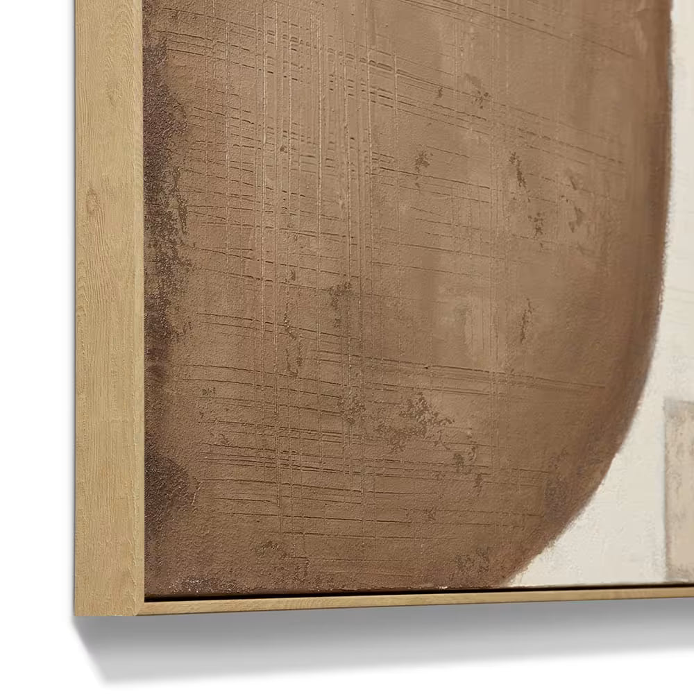 Taiyo II Hand Painted Wall Art Brown