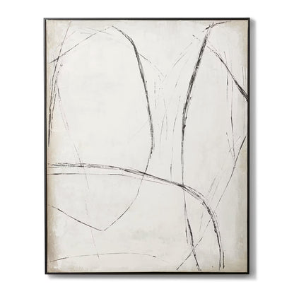 Hamako Hand Painted Wall Art White