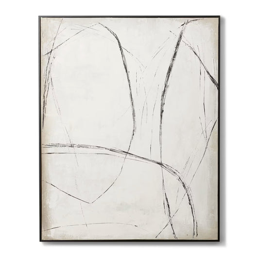 Hamako Hand Painted Wall Art White