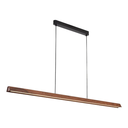 Calibo Avocent 2000mm Slim Timber Triangular Edge LED Linear Pendant