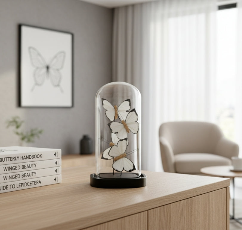 Butterfly Dome Cloche White