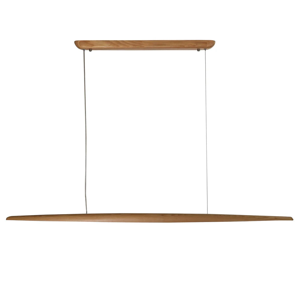Ash Wood Curved LED Pendant