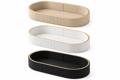 Olivia Ribbed Oval Tray
