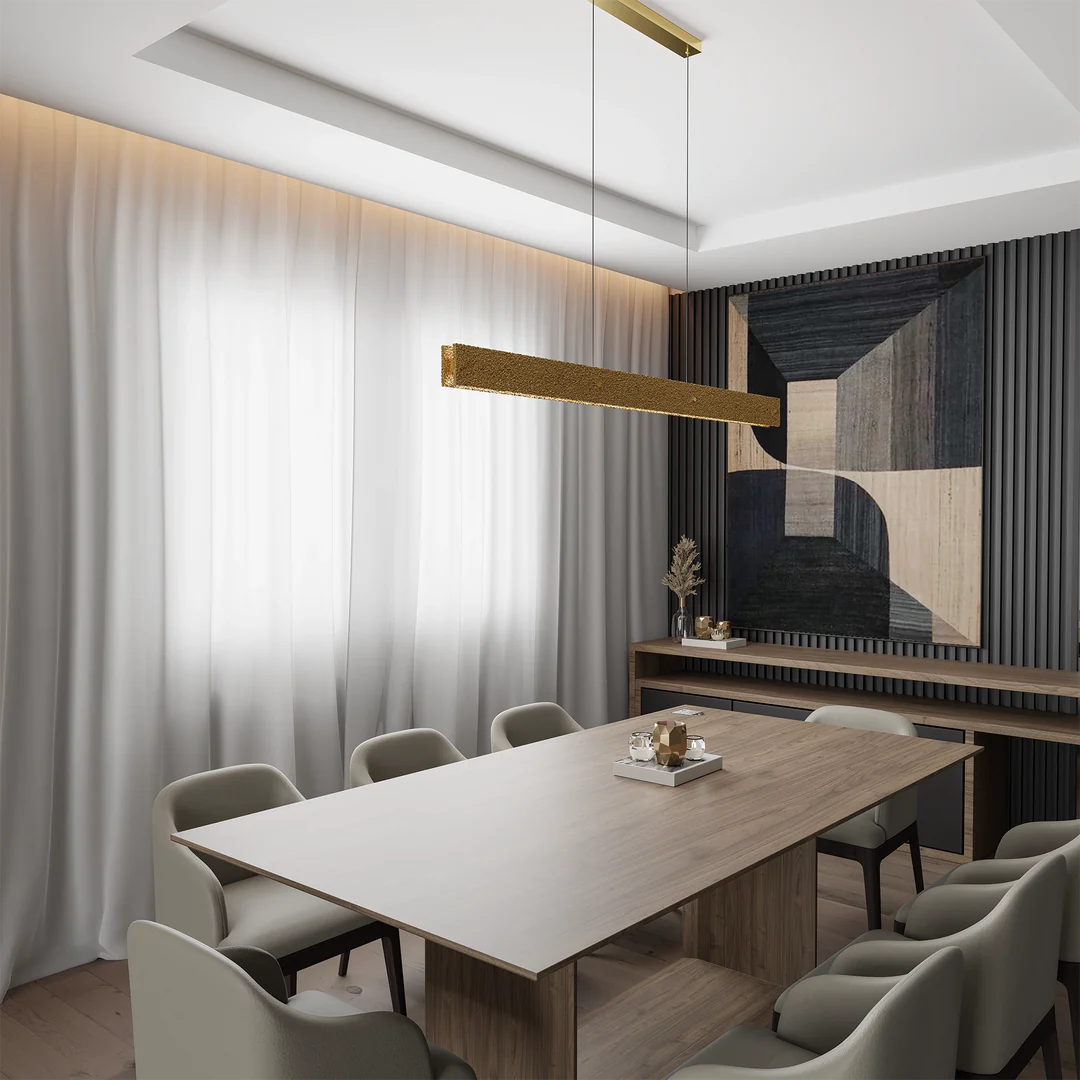 Calibo Couas Textured Honeycomb 3CCT LED Linear Pendant