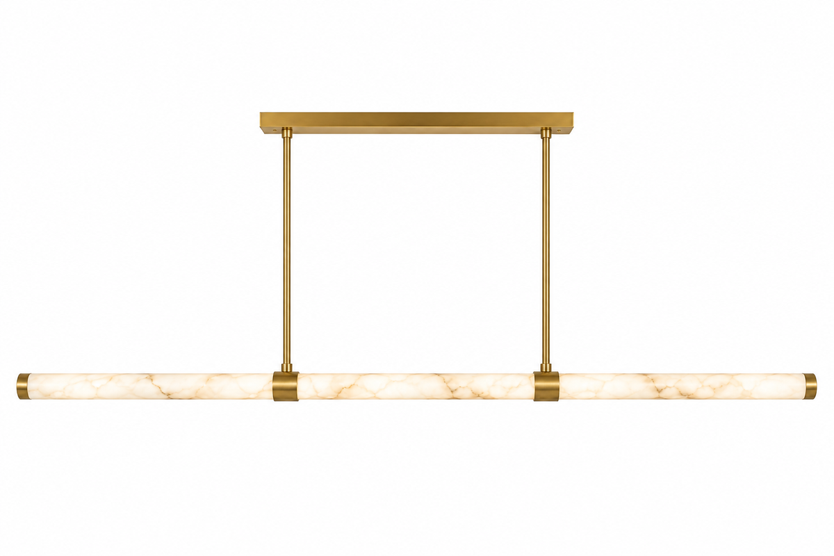 Sofia Spanish Alabaster Stone Bar Pendant 60mm DIA 1500mm
