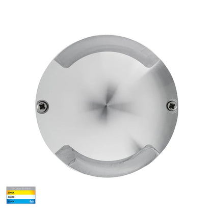 Dome 12v 2x3w TRI 2 Way LED Inground Light