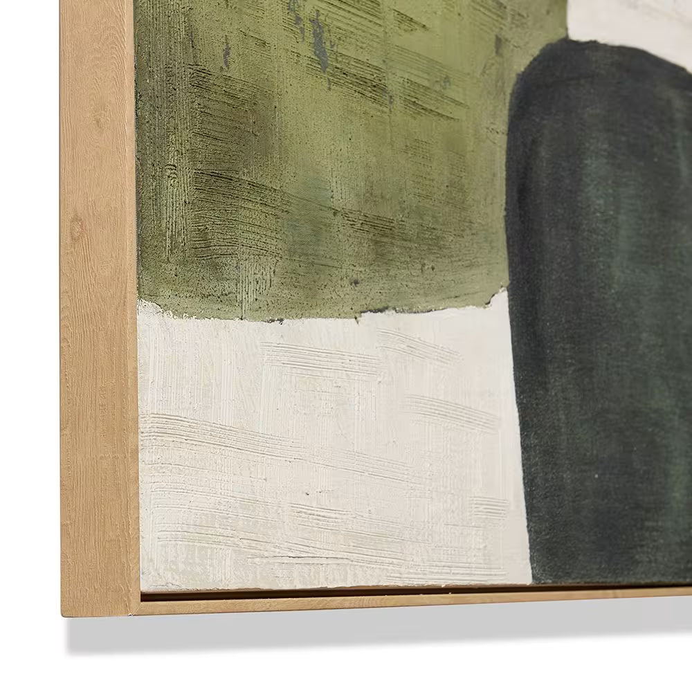 Sinazo II Hand Painted Wall Art Green Brown