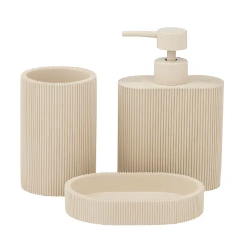Sidney Set/3 Resin Bathroom Set Taupe