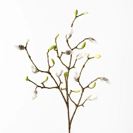 Magnolia Bud Spray WHT