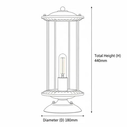 Watford Pillar Mount Black