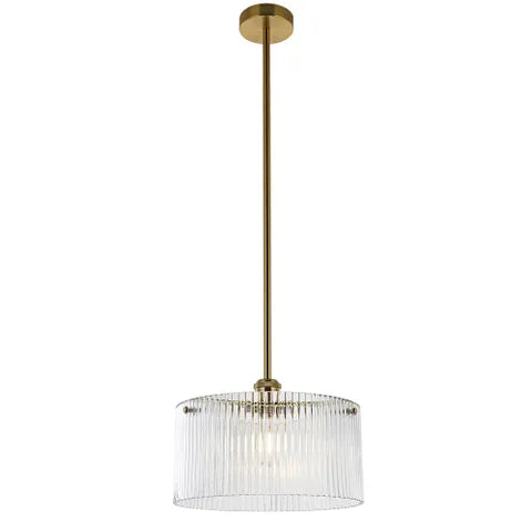 Medici 30cm Round Glass Pendant Gold