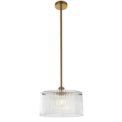 Medici 30cm Round Glass Pendant Gold
