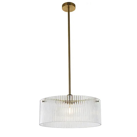 Medici 40cm Round Glass Pendant Gold