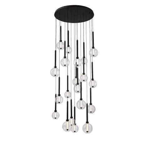 Meteor 20 Light Pendant Drop Black
