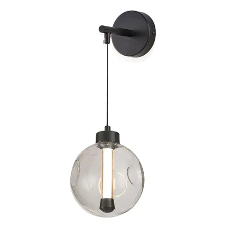Meteor Single Wall Light Black