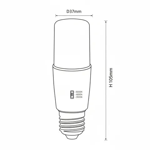 8w T37 LED Tri-Colour 12/24v