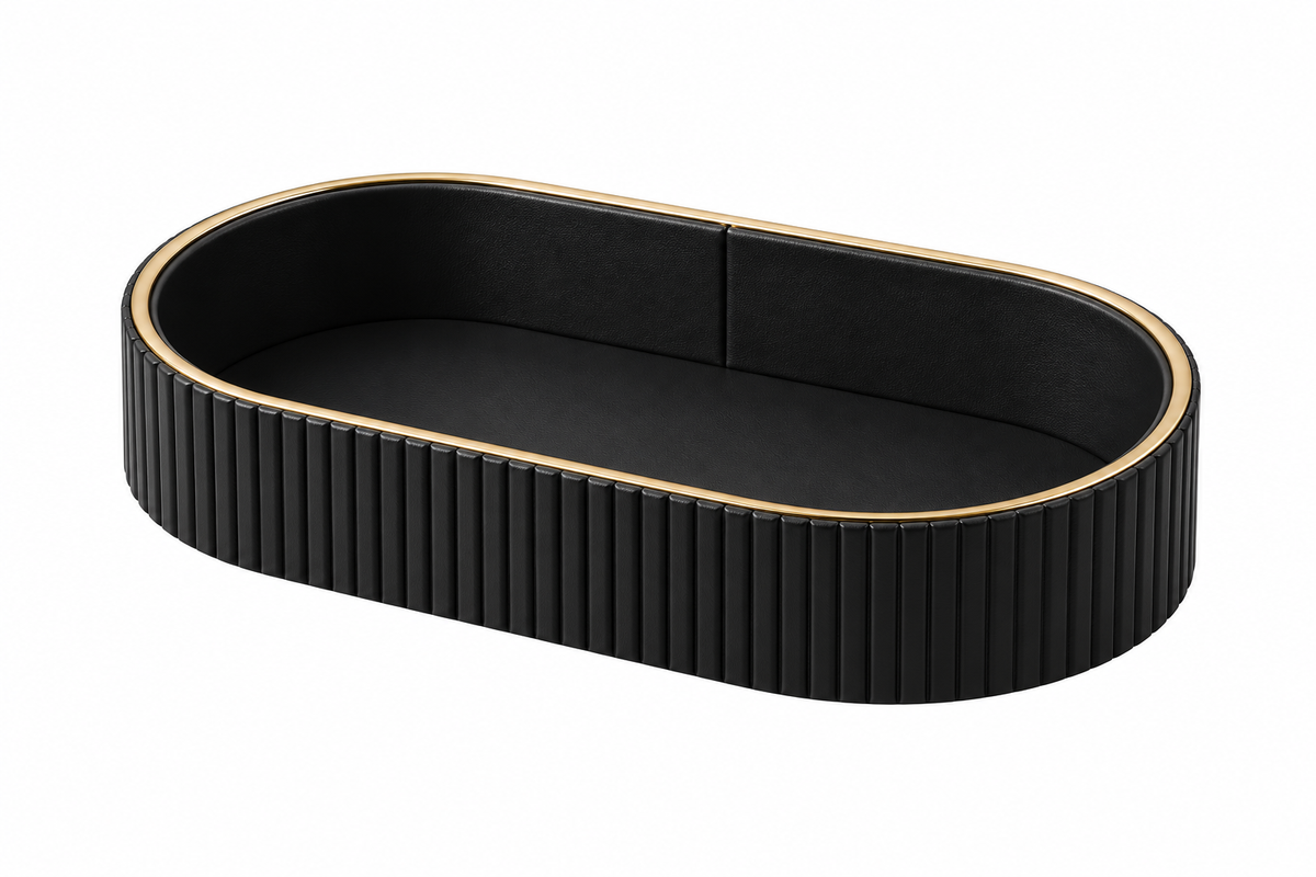 Olivia Ribbed Oval Tray
