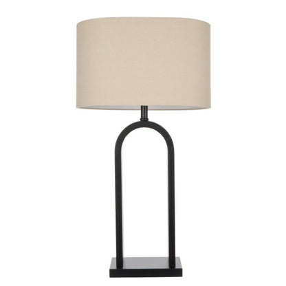 Amalfi Reed Table Lamp Taupe & Black