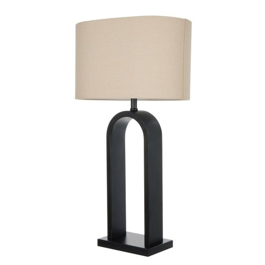 Amalfi Reed Table Lamp Taupe & Black
