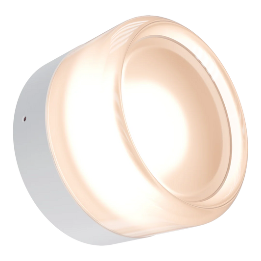 Calibo Gull Round Frosted Acrylic 3CCT LED Exterior Wall Light