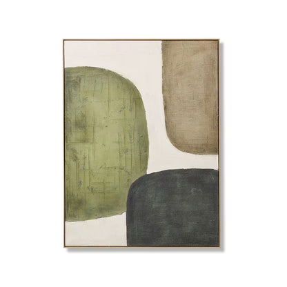 Sinazo II Hand Painted Wall Art Green Brown