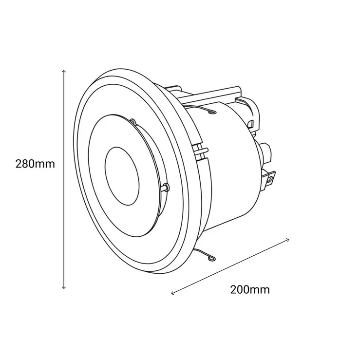 Extract Halo 240 Bathroom Exhaust Fan with LED