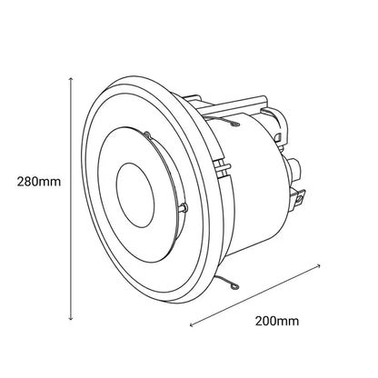 Extract Halo 240 Bathroom Exhaust Fan with LED