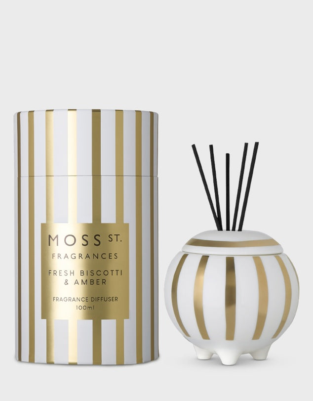 Fresh Biscotti & Amber Ceramic Diffuser 100ml