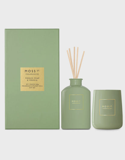 French Pear & Freesia Mini Candle & Diffuser Gift Set