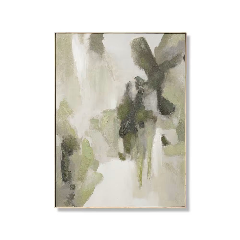 Thando Hand Painted Wall Art Green