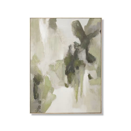 Thando Hand Painted Wall Art Green