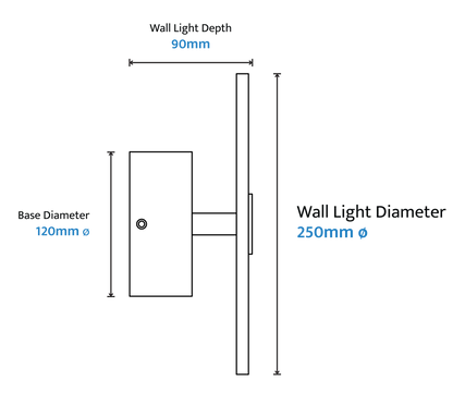 Calibo Bower Modern Alabaster Stone Round Wall Light - Brass