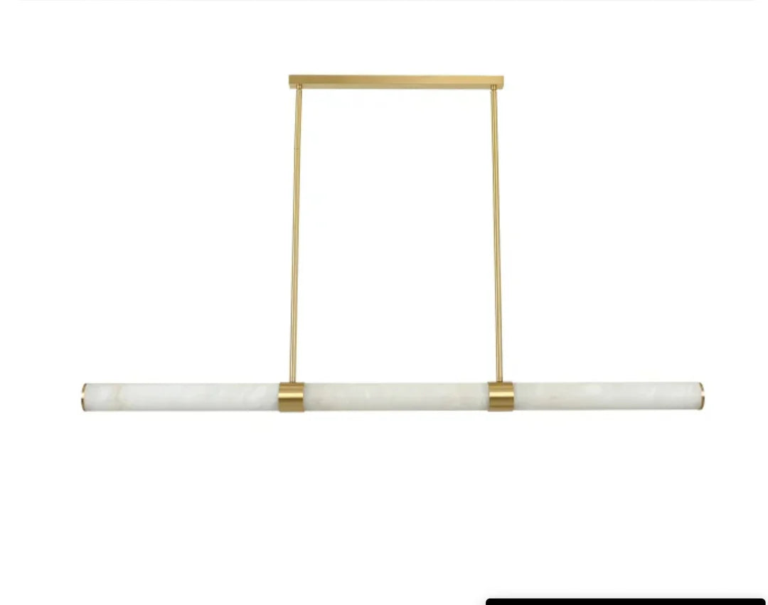 Sofia Spanish Alabaster Stone Bar Pendant 60mm DIA