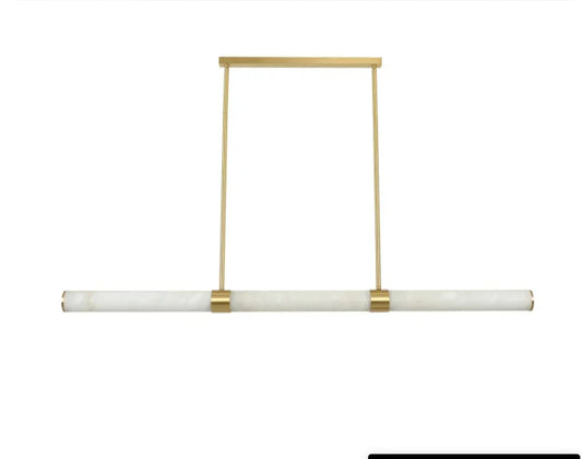 Sofia Spanish Alabaster Stone Bar Pendant 60mm DIA