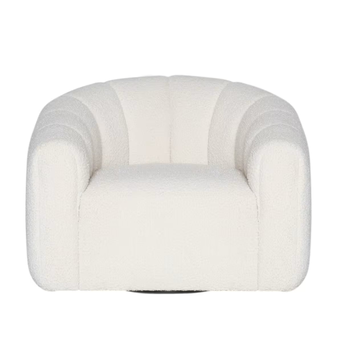 Florence Swivel Boucle Ivory Accent Chair